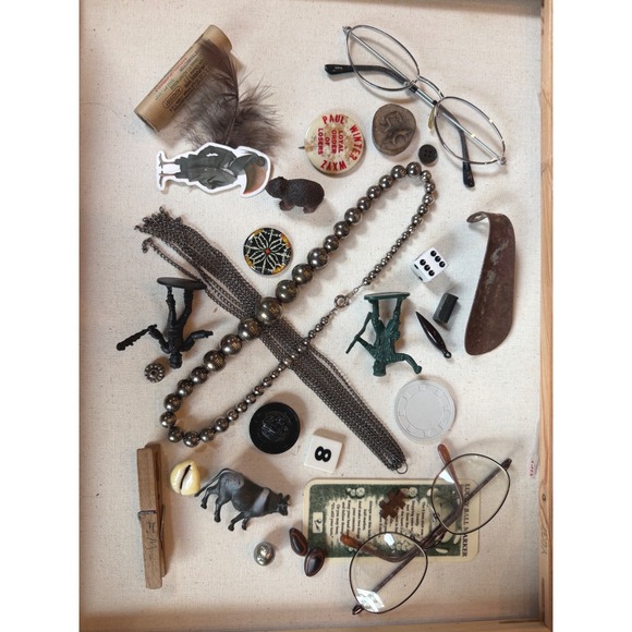 Other - Vintage Trinket‎ Lot Junk drawer Mixed Media glasses Curated cool stuff